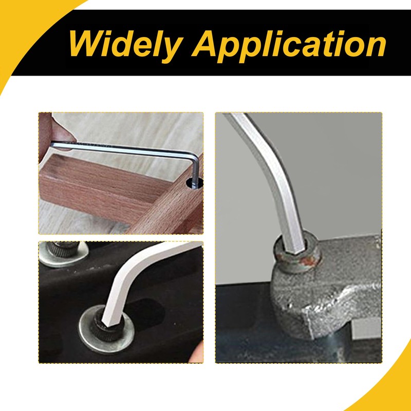 WorkBless 2 Pcs 6mm Hex Key Wrench l Shaped CR-V