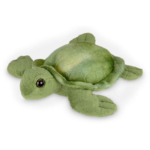 Bearington Collection Lil' Shelton Plush Sea Turtle Stuffed Animal, 7 Inches