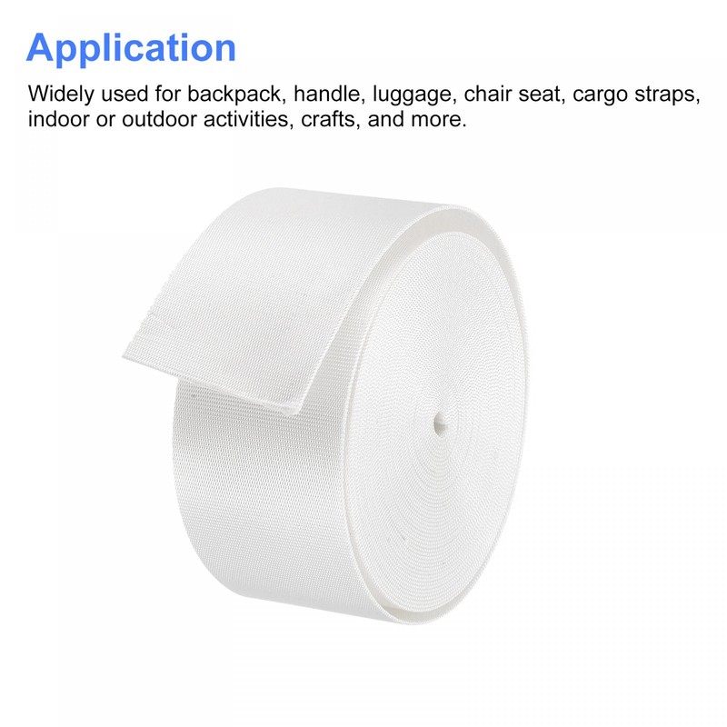 sourcing map Flat Nylon Webbing Strap 2 Inch 10 Yards