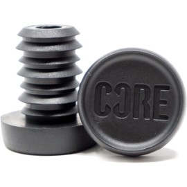 CORE Bar Ends Plugs - Resin Push-In Plugs for Scooter/Bike/BMX Universal Bar Ends for Handlebar End Caps - Black (Standard Bar)