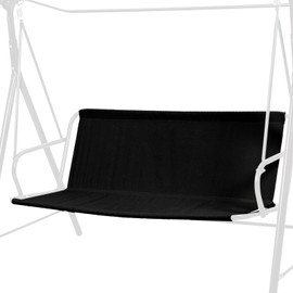 Porch Patio Swing Seat Cover Replacement,Waterproof Oxford Porch Bench Swing Replacement for 3 Seat Outdoor Garden Swings Chair, (Black,45.3 x 18.9 x 18.9 Inches)