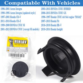 12513-P72-003 for Honda Civic Cylinder Head Cam Plug 1.7 1.8 with Seal 1990-2000 2001 2002 2003 2004 2005 2006 2007 2008 2009 2010 2011 2012-2018,CRV CR-V CR-Z Fit HR-V Insight 12513P72003 1.6 2.0L