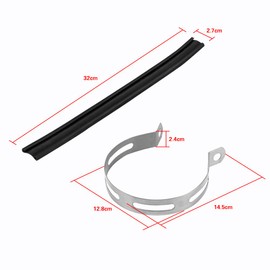 Universal Motorcycle Exhaust Muffler Pipe Bracket Semicircle, Exhaust Muffler Clip Fasten Support Pipe Bracket Hanger Band