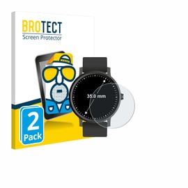 BROTECT Anti-Glare Screen Protector for Circular Displays Diameter 35 mm Matte Screen Protector Film Anti-Reflection Anti-Fingerprint Pack of 2