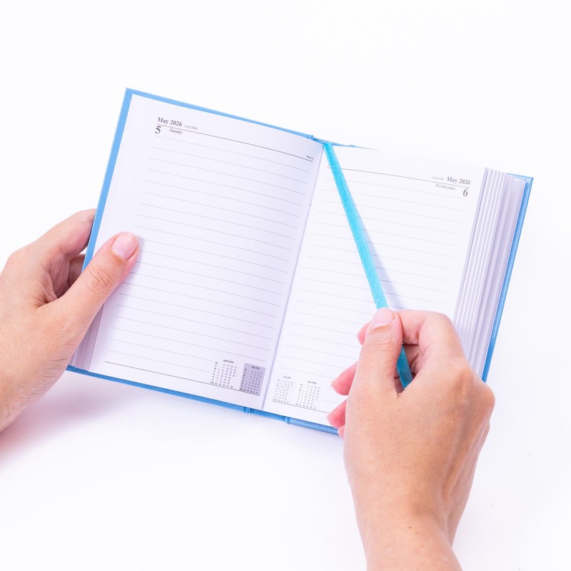 evelay A6 Diary 2026 Day Per Page Full Year Hardback