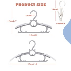 Gencuoir Baby Nursery Closet Hangers, Ultra Thin Non-Slip and Extendable Laundry Infant Pant Hanger for Newborn Clothes 30pcs11“-14‘’ Adjustable Children Coat Hanger for Girl Boy Toddler Kids Child