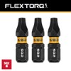 DEWALT FLEXTORQ Square #2 Bits 3Pk, Robertson 1/4 x 1in