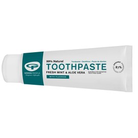 Green People, Fresh Mint Toothpaste with Fluoride, 75ml, Certified Organic Ingredients, Cruelty-Free, SLS-Free and Suitable for Vegans.