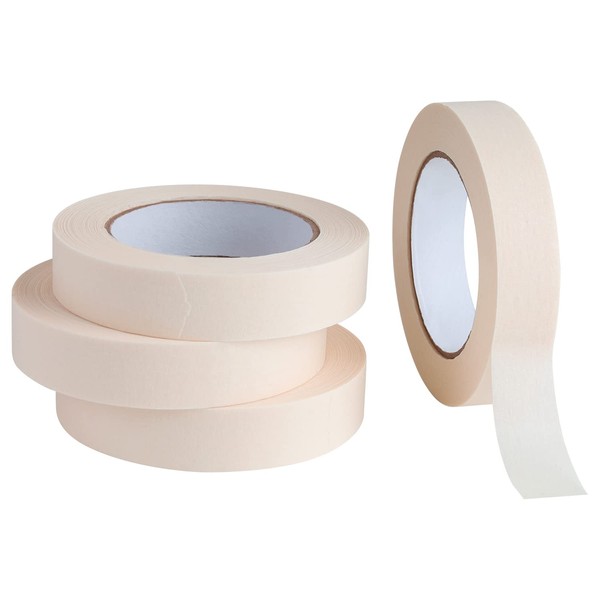 Lichamp Masking Tape 1 inch, 4 Pack General Purpose Beige