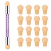 17 Pcs in 1 Set Nail Sponges for Ombre, Double-Head