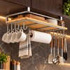 Stainless Steel Hanging Kitchen Storage Rack with Hooks – Paper