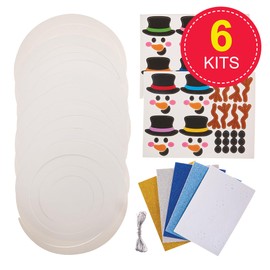Baker Ross FX865 Snowman Spiral Decoration Kits - Pack of 8, Christmas Arts and Crafts Decoration Kits for Kids
