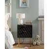 AEPOALUA Nightstand,Small Bedside Table with Gold Frame,Morden Night Stand,End Table,Bedside