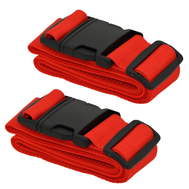 Pair Luggage Straps for Suitcases, Secure & Adjustable Luggage Straps,