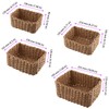 MAKTSAM Set of 4 Wicker Storage Basket Set, Small Wicker