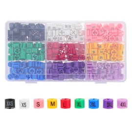Hohopeti Size Hanger Markers 450pcs Plastic Clothing Hanger Clips Coding Garment Sizes Tags