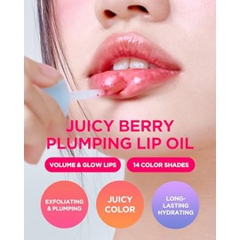 TOCOBO Juicy Berry Plumping Lip Oil 05 Rosy Girl – Aceite labial hidratante coreano vegano con aceites vegetales para un alto brillo – Fórmula no pega