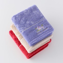 Uchino 1613F270 Be Laura Ashley Anavera Face Towel, Approx. 13.4 x 29.5 inches (34 x 75 cm), Beige