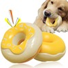 YINCORD Cute Donut Dog Toy for Aggressive Chewers Indestructible Squeaky