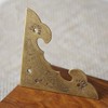 Tiazza 4Pcs Antique Brass Decorative Box Corner Protector, Wooden Jewelry