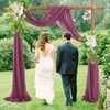 Wedding Arch Drapes Deep Pink Sheer Backdrop Curtains Rose Pink