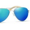 noTrash2003 Aviator Sunglasses with Coloured Mirrored Lenses UV400 CAT3 Strong