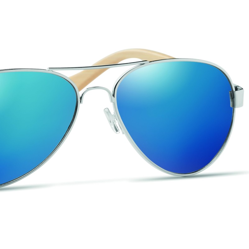 noTrash2003 Aviator Sunglasses with Coloured Mirrored Lenses UV400 CAT3 Strong