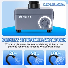 Solder Fume Extractor,Strong Suction Smoke Absorber,Smoke Purifier,Fume Extractor for Soldering Iron, Solder, Welding,Nail Salon, Dental Lab, Dust, Smoke Removal, 99.9% Purification