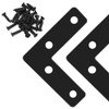 Litoexpe 20 Pcs L Shape Flat Mending Plates 50mm x