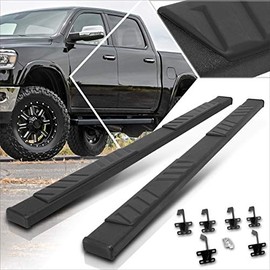 5 Inches Side Step Nerf Bar Compatible with Ram 1500 Crew Cab 19-20 Flat Running Boards Black