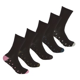 Undercover 5 Pairs Ladies Glitter H&T Socks 41B620 Hearts