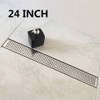 Neodrain Chrome 24-Inch Linear Shower Drain with Removable Quadrato Pattern