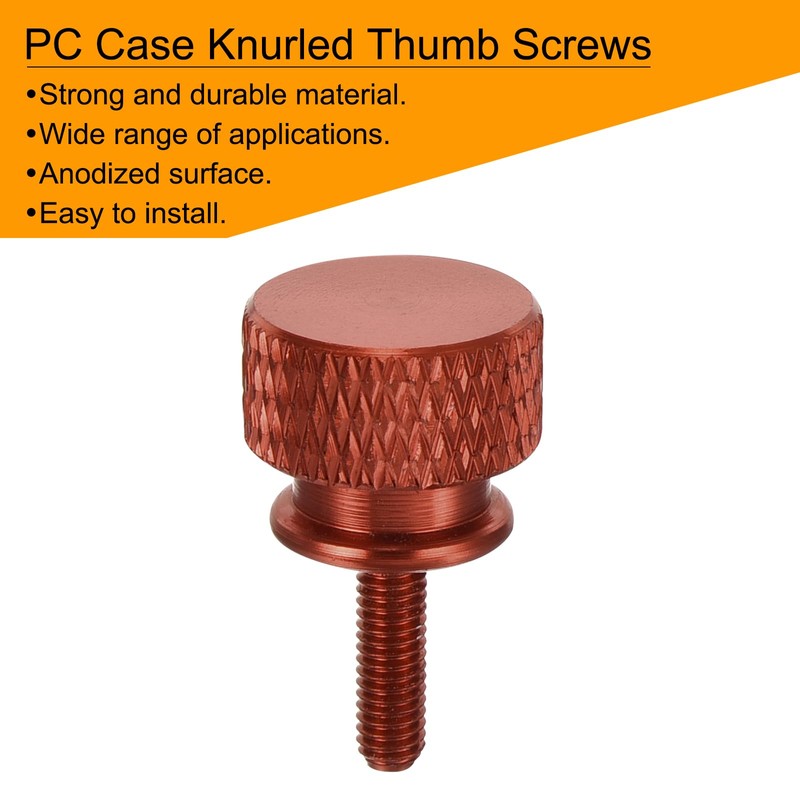 sourcing map 12pcs M3x10mm Knurled Thumb Screw Computer Case Threaded