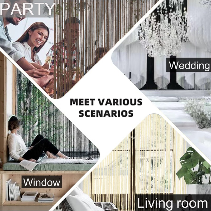 HSYLYM String Door Curtain Window Decoration Room Divider Decoration Single