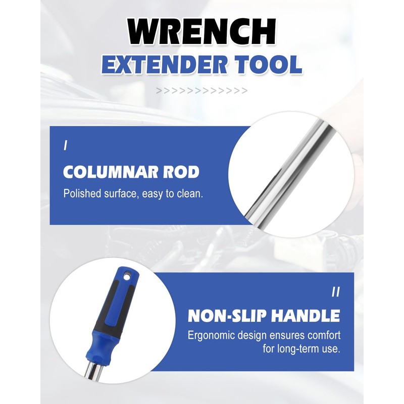 Venussar Wrench Extension, Wrench Extender Tool for 1/2 Inch Extension