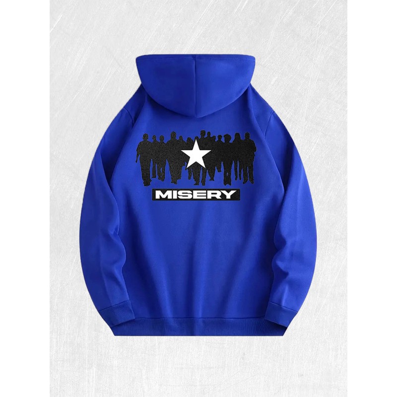 Misery Star Silhouette Hoodie 100% Cotton US Warehouse 7 ColorsColor: