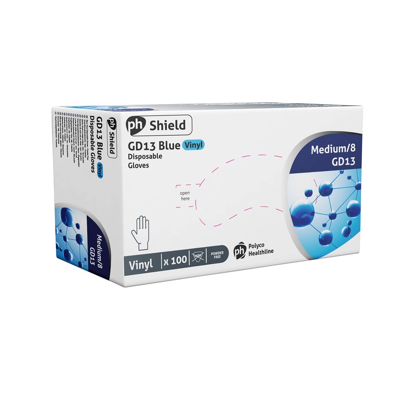 GD13 Blue vinyl powder free disposable glove, Latex free, suitable