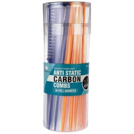 Dream World Anti Static Highlighting Carbon Combs Assorted Color 36 Pcs Jar
