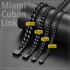 Black Men's Thick Necklace Chain 24inch Long Chain Cuban Link