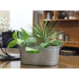 Hosley 18 Inch Long Galvanized Oval Beverage Party Tub Chiller. Garden Planter Serve Ware. Ideal for Patio Garden O3