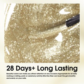 VENALISA Gold Gel Nail Polish 1 Pcs Gold Glitter Color Gel Polish Soak Off UV Gel DIY at Home Manicure Salon Nail Art For Girls Women