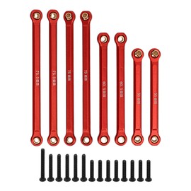 RC Rod Linkage Kit CNC Aluminum Alloy Lightweight RC Suspension Links Set for Traxxas 1/18 RC Car Red