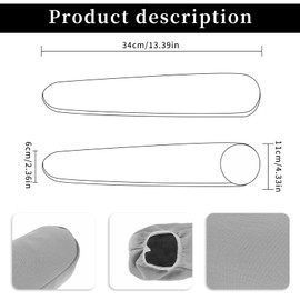 WLLHYF Pack of 2 Car Armrest Covers Elastic Flat Fabric Universal Fit Car Seat Armrest Protective Cover Protector for Trucks, SUVs, Vans