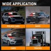 Nilight Red White 48LED Visor Strobe Lights Interior Windshield Emergency