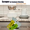 Honsva Silicone Dish Scraper to Kitchen Cleaning for Pans, Pots,