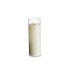 2" X 6" CLEAR GLASS IVORY PILLAR CANDLE