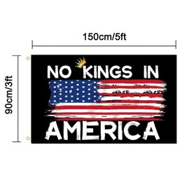 No Kings in America Since 1776 Patriotic Flag, 3x5 Ft, Outdoor Polyester Banner Decor For Wall Bedroom