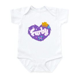 CafePress Furby Heart Cute Infant Bodysuit Baby Romper Cloud White