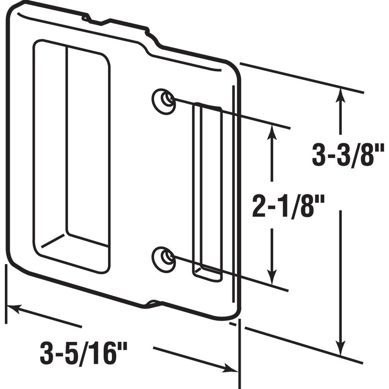 Prime-Line A 209 Stone Sliding Screen Door Pull, fits Andersen