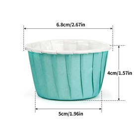 Spesh 50 Pcs Paper Cupcake Cases Small Muffin Cases for Baking Disposable Cupcake Baking Cups for Weddings,Christmas,Birthday(Mint Green)